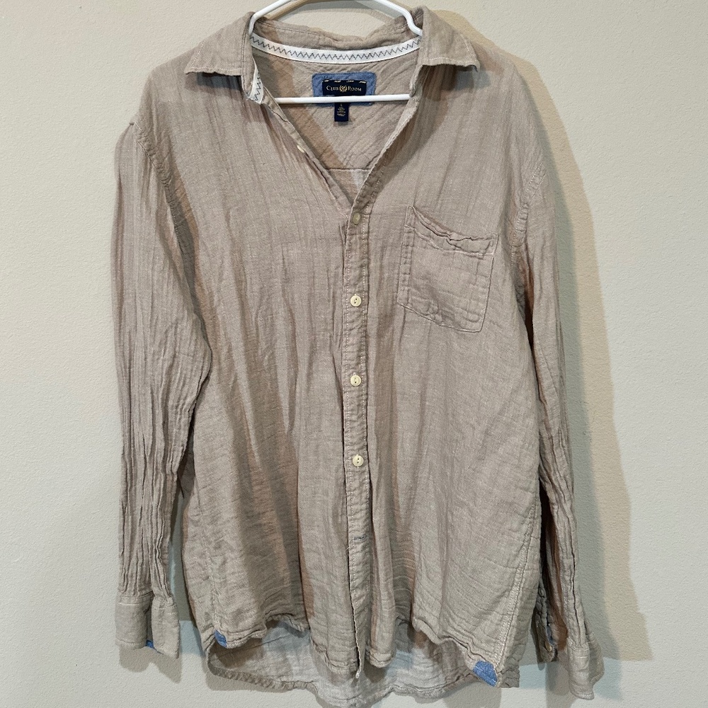 Linen, Cotton, Beachy Button up